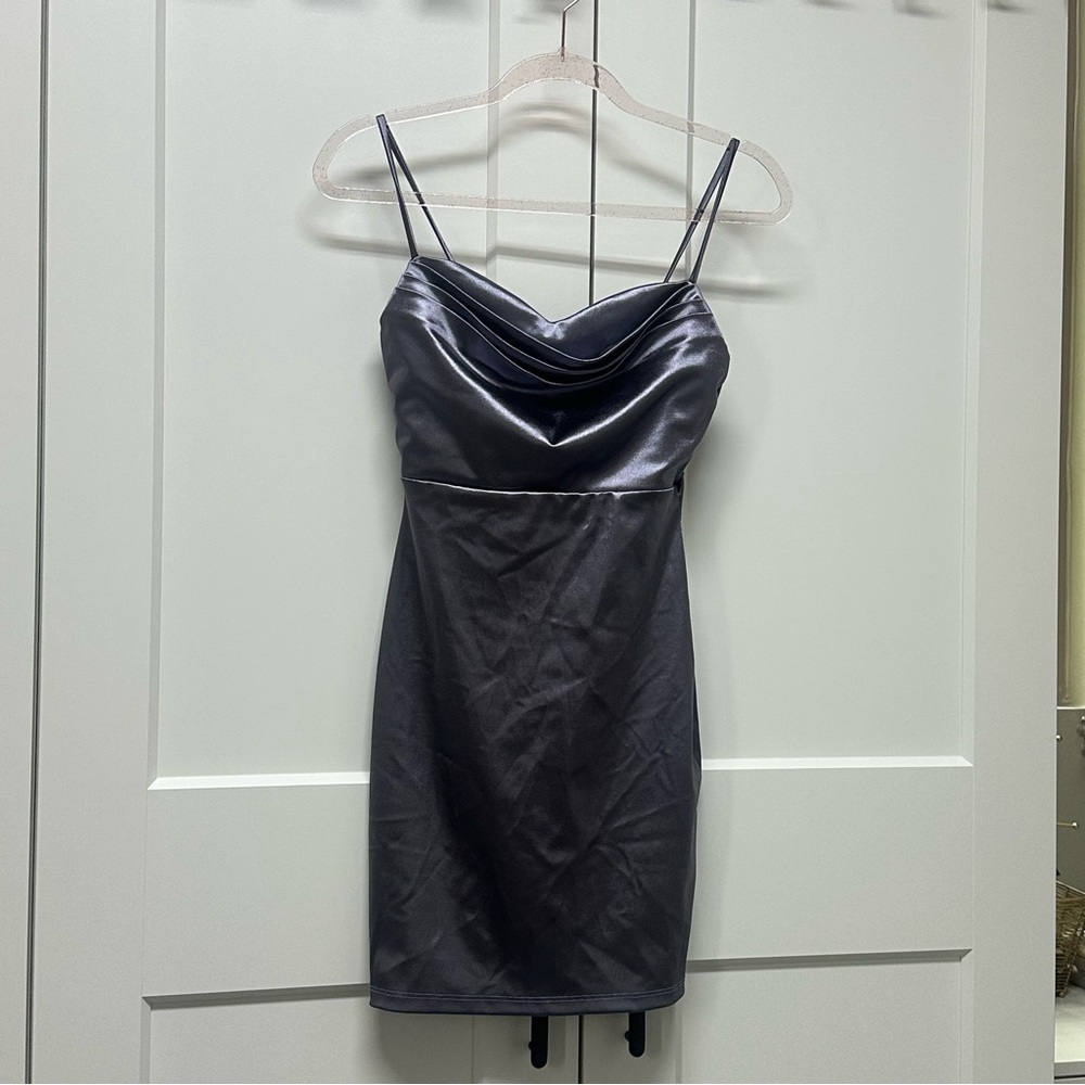 Windsor Purple Satin Mini Dress